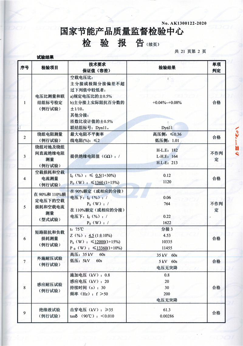 高低压试验报告-S11-1250丹棱丹棱丹棱油浸式变压器-2.jpg